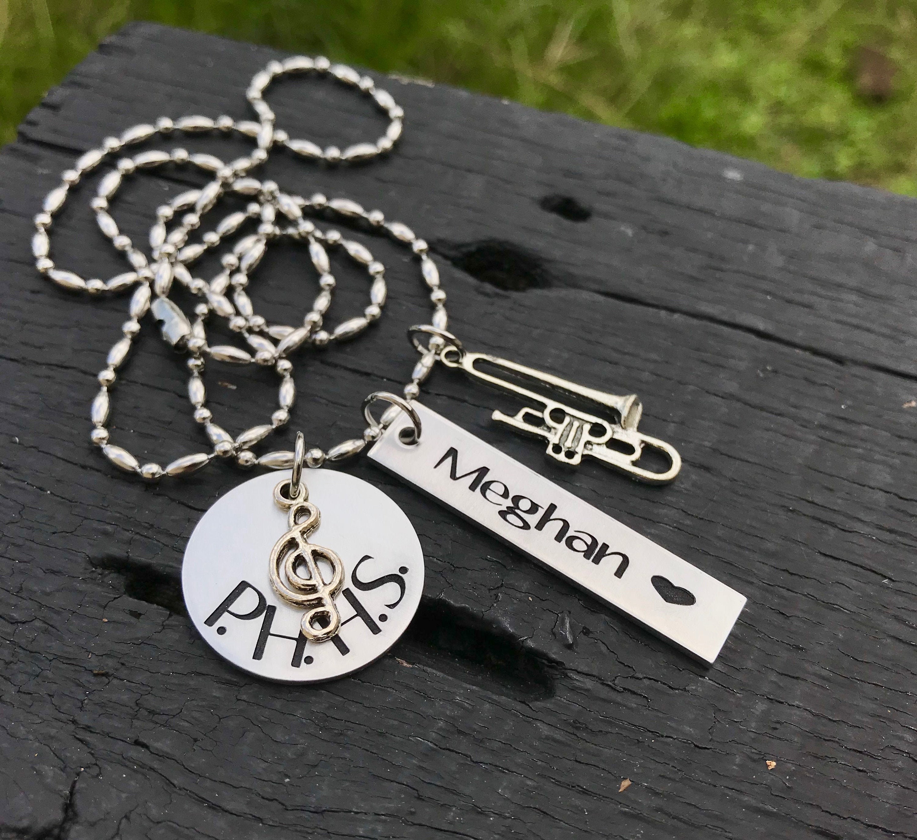 Trombone Necklace Trombone Jewelry Band Necklace Band Etsy