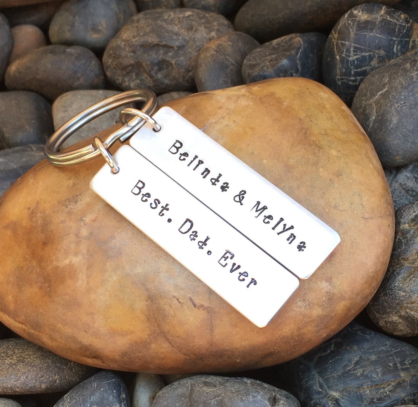 Best Dad Ever Keychain Keychain For Dad Father's Day Etsy