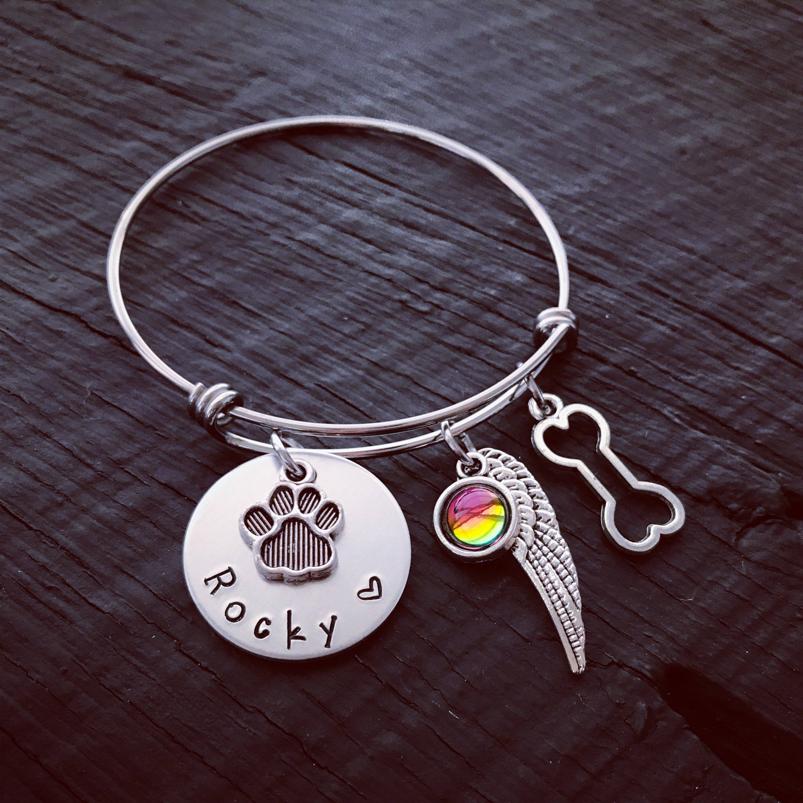 Dog Memorial Bracelet Dog Memorial Jewelry Pet Memorial Etsy