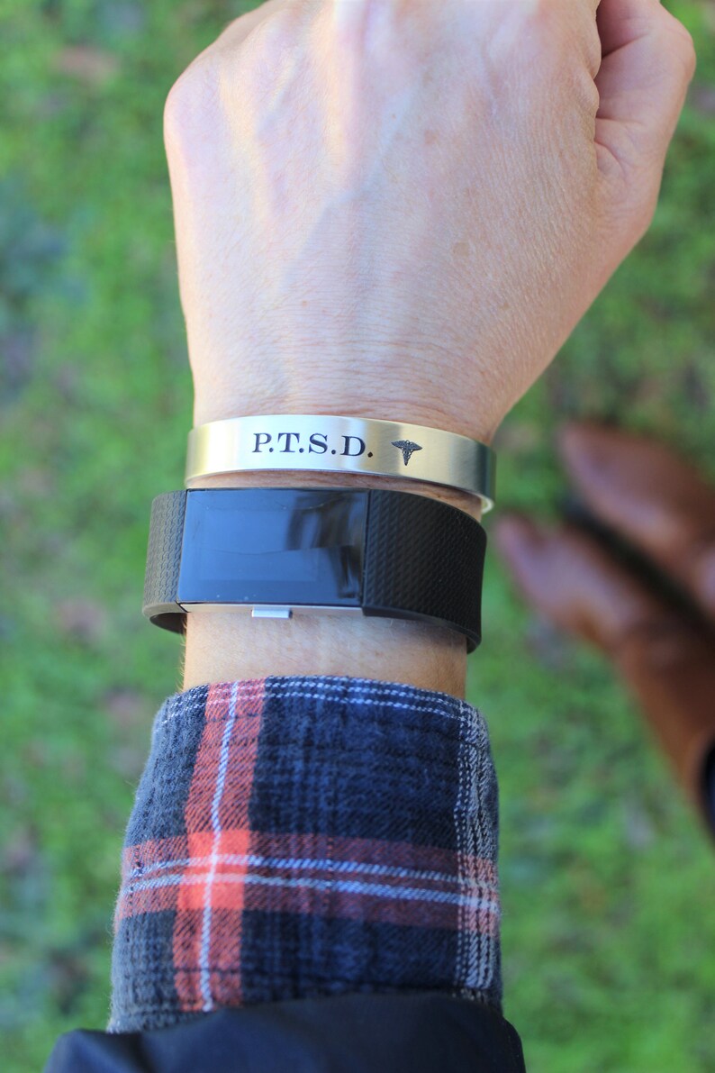 PTSD Medical Alert Cuff Bracelet PTSD Jewelry PTSD Etsy