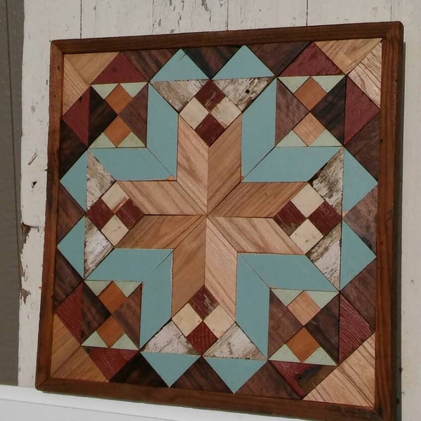 salvaged wood wall art, southwestern decor, barn quilt