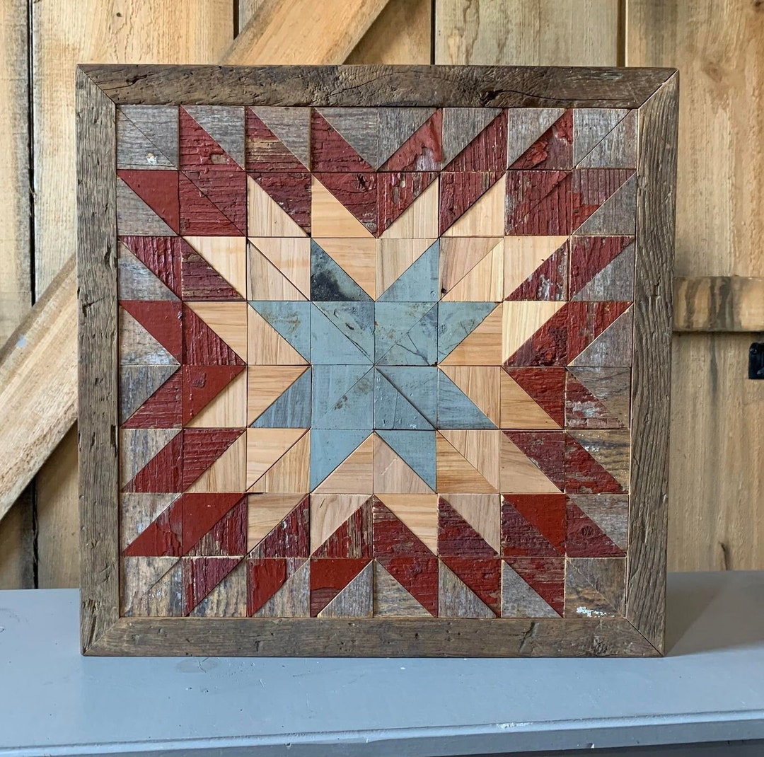 Wooden Quilt Block Barn Quilt Etsy