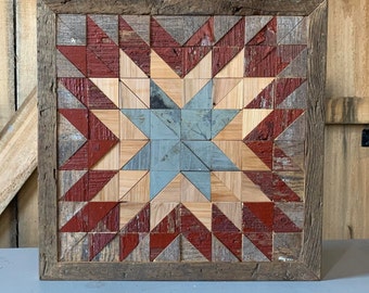 wooden quilt block barn quilt