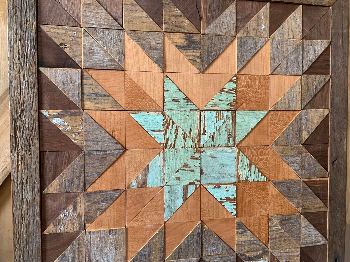Wooden Quilt Block Barn Quilt Etsy