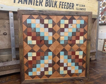 wooden quilt block barn quilt