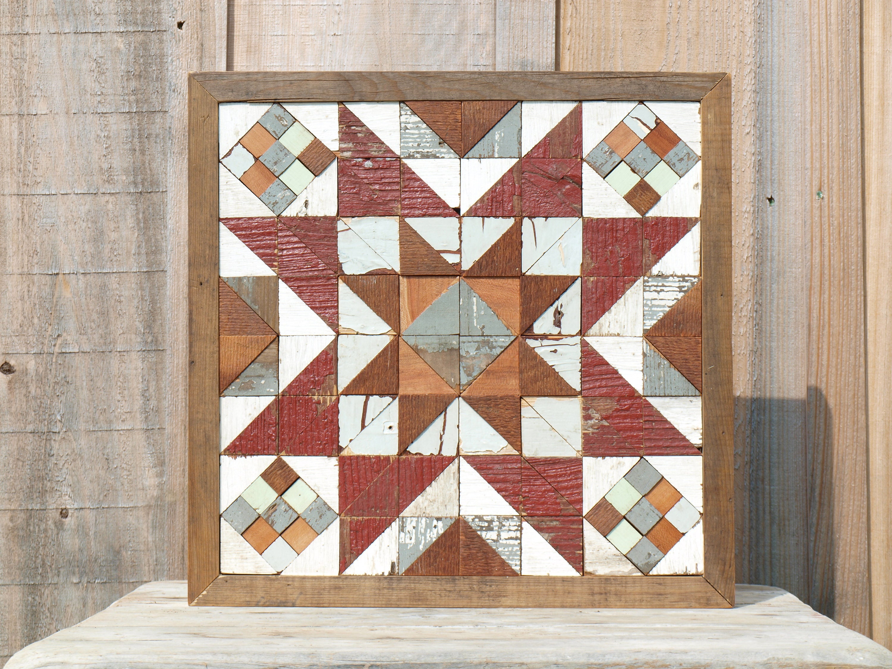 barn quilt wood barn quilt slavaged wood wall art Etsy