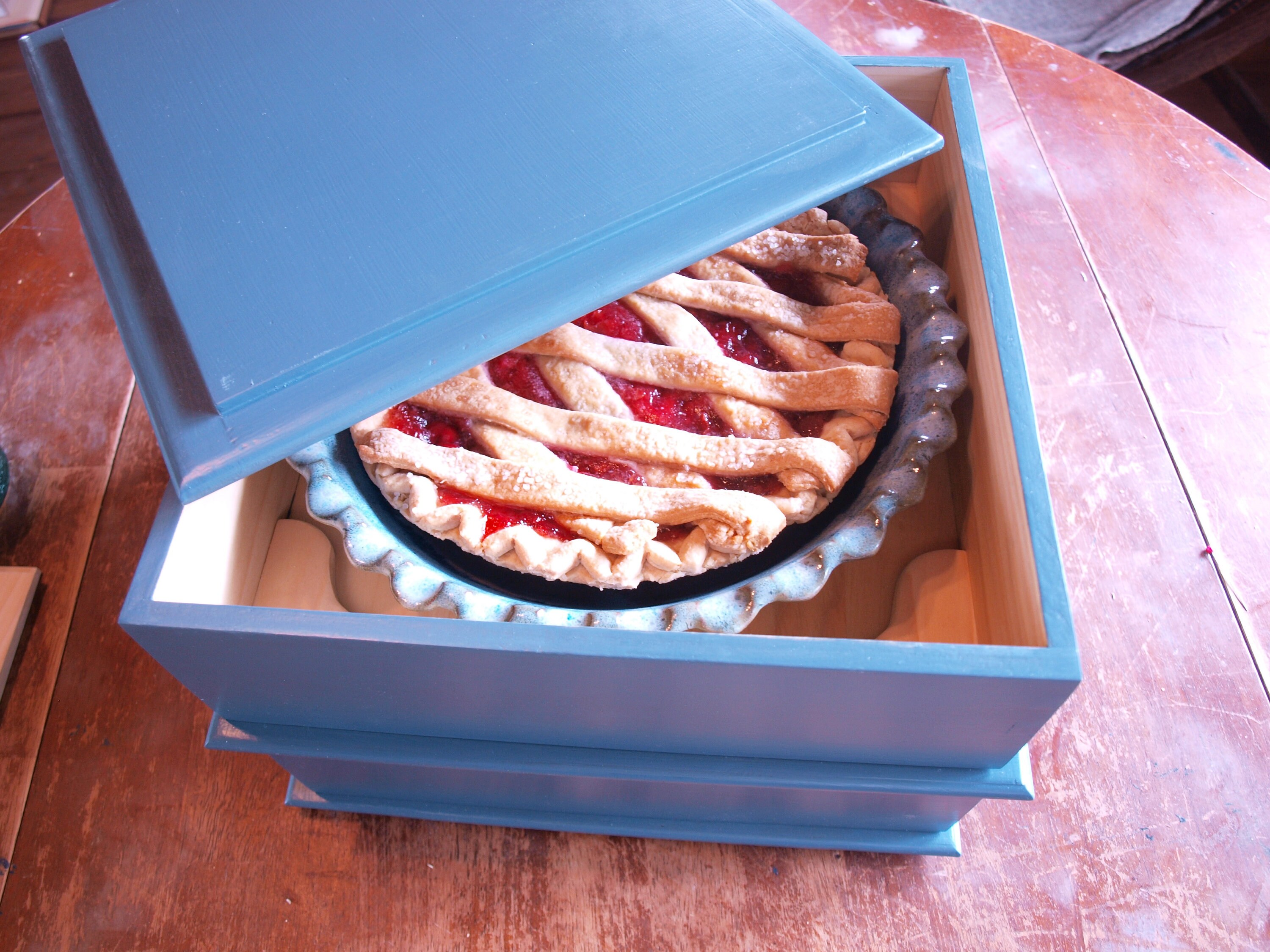 Stackable pie box wooden box set rustic boxes Etsy