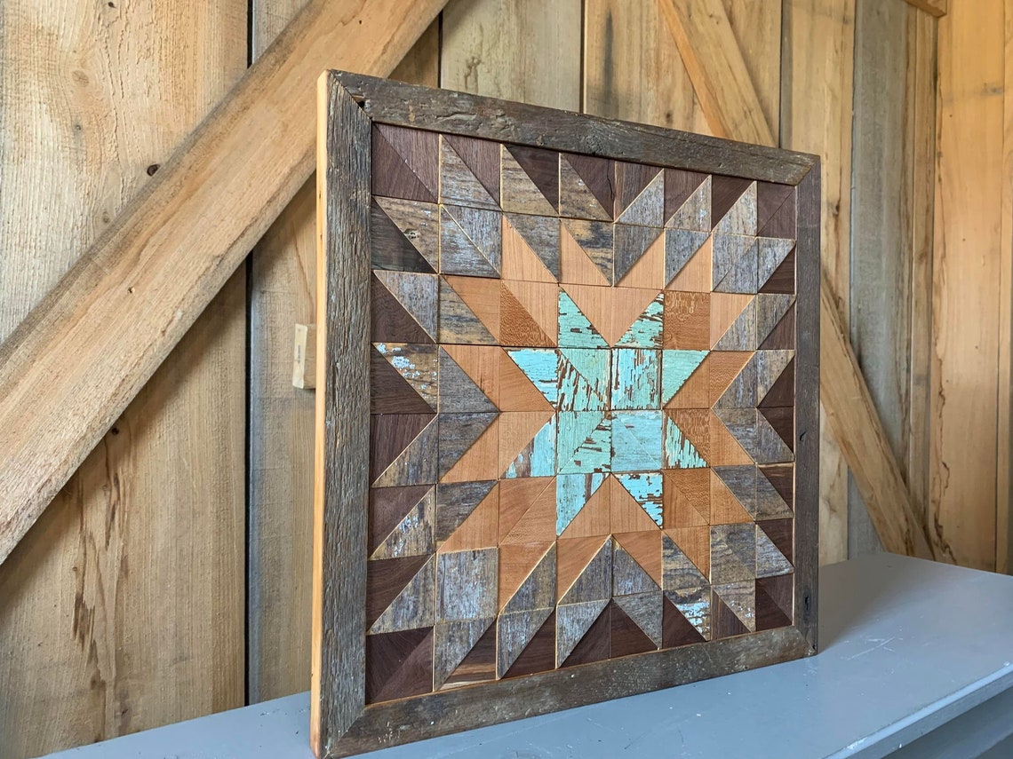 Wooden Quilt Block Barn Quilt Etsy
