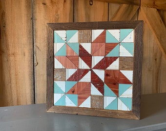 wooden quilt block barn quilt