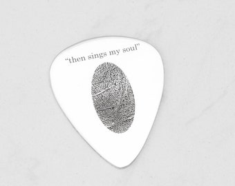 Custom Guitar Pick • Fingerprint Jewelry • Fingerprint Guitar Pick • Signature Guitar Pick • Music Lover Gift • Perfect Gift For Him • CM21