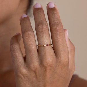 Duo Opal Birthstone Ring • Custom Birthstone Ring • Personalized Gemstone Jewelry • Dainty Stacking Ring • Couple Gift for Her • RM127