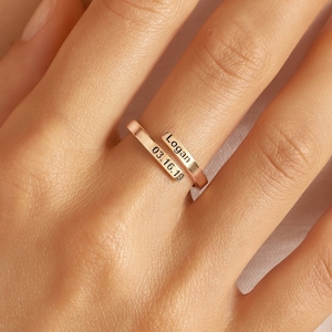 Custom Name Wrap Ring • Personalized Name Ring in Gold, Rose Gold, Silver • Engraved Name Band • Personalized Gift For Mom • RM33F53