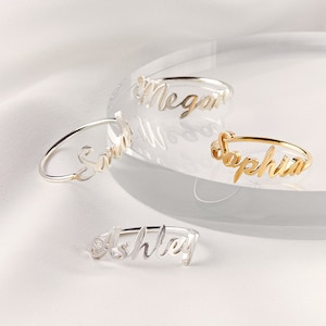 Name Ring • Personalized Name Ring • Stacking Ring • Custom Name Jewelry • Personalized Gift For Her • CHRISTMAS GIFT • RM02F60