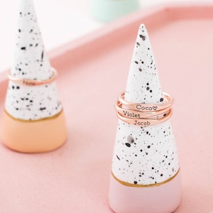 Dainty Name Ring • Personalized Skinny Ring • Stackable Name Ring in Sterling Silver, Gold, Rose Gold • Minimalist Jewelry • RM21F41