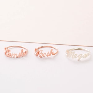 Dainty Name Ring • Personalized Stacking Name Ring • Custom Name Jewelry • CHRISTMAS GIFTS • Personalized Gift For Her • RM02F60