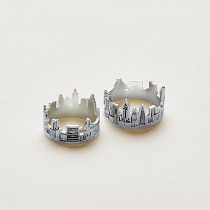 Individueller Stadtring • Personalisierter Stadtpanorama-Ring • Statement-Ring • Individueller Skyline-Schmuck • Personalisiertes Jahrestagsgeschenk für Sie • RM41