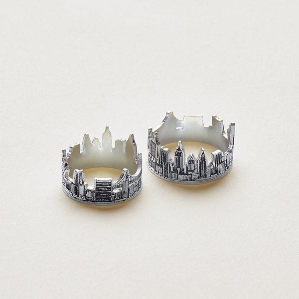 Custom City Ring • Personalized Cityscape Ring • Statement Ring • Custom Skyline Jewelry • Personalized Anniversary Gift for Her • RM41