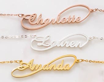 Infinity Name Necklace • Personalized Children's Name Necklace • Infinity Necklace • Christmas Gift • New Mom Gift • Sister Gift • NM15F60