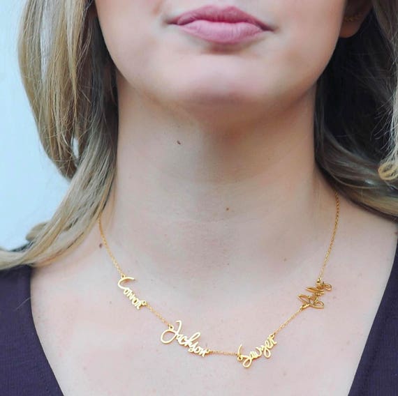 Custom Name Necklace Multiple Name 
