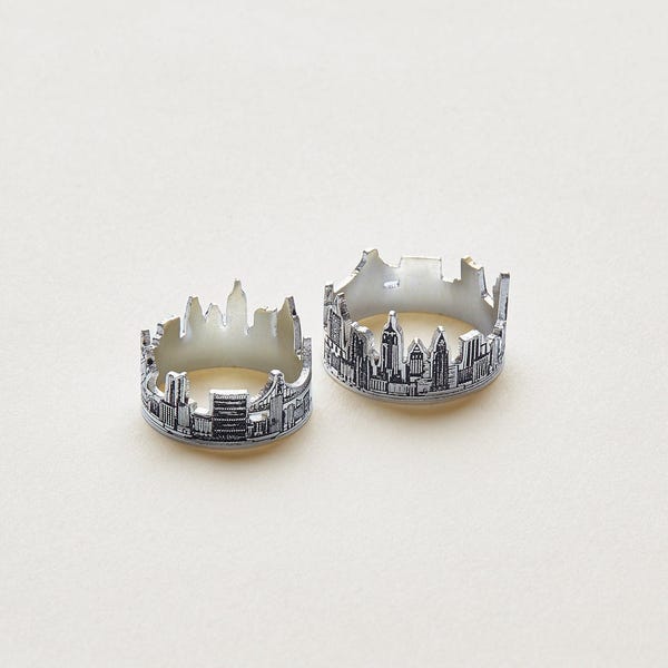 Custom City Ring • Personalized Cityscape Ring • Statement Ring • Custom Skyline Jewelry • Personalized Anniversary Gift for Her • RM41