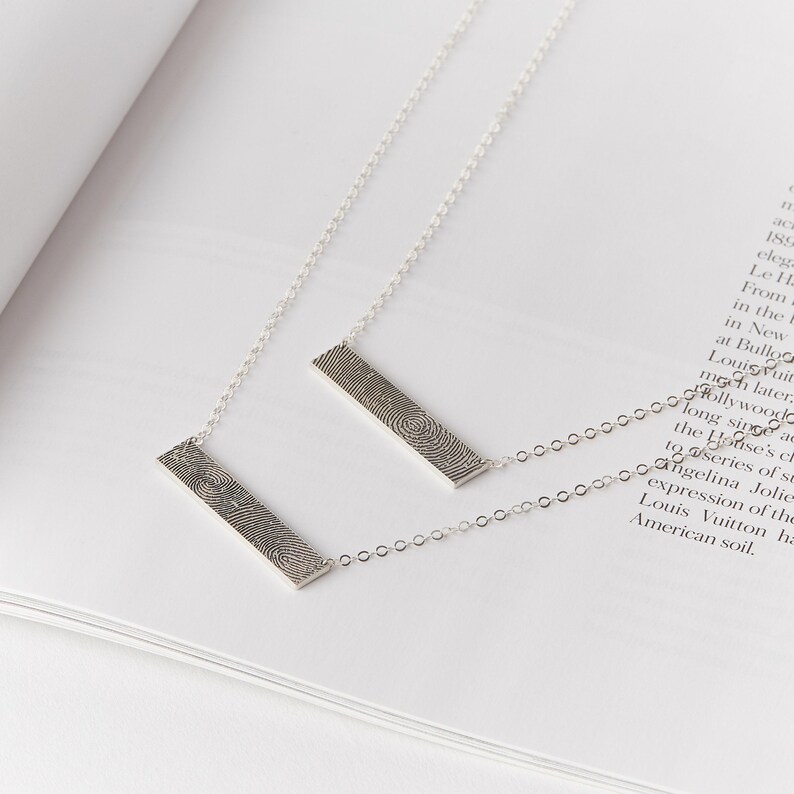 Collana con battito cardiaco personalizzato • Collana con barretta personalizzata • Collana con ecografia • Collana con ECG • Regalo commemorativo • Regalo per la mamma • Regalo per l'infermiera • NM22 immagine 7