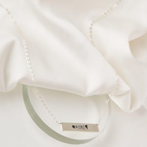 Collana con battito cardiaco personalizzato • Collana con barretta personalizzata • Collana con ecografia • Collana con ECG • Regalo commemorativo • Regalo per la mamma • Regalo per l'infermiera • NM22 immagine 5