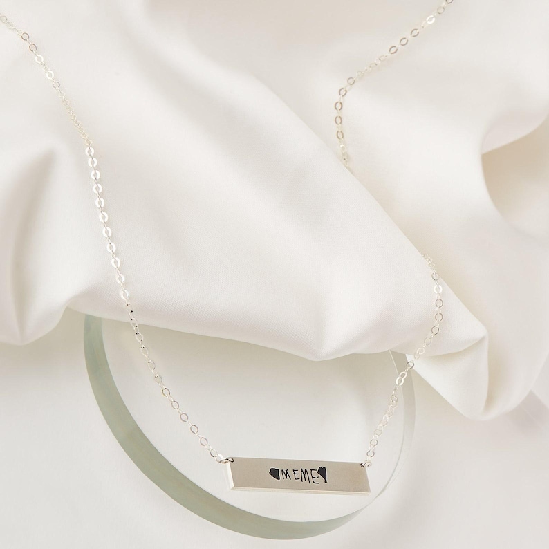 Collana con battito cardiaco personalizzato • Collana con barretta personalizzata • Collana con ecografia • Collana con ECG • Regalo commemorativo • Regalo per la mamma • Regalo per l'infermiera • NM22 immagine 5