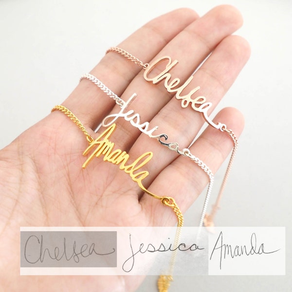 Handwriting Jewelry • Custom Actual Handwriting Bracelet • Personalized Gift for Mom Grandma • Memorial Gift • Signature Bracelet • BH01