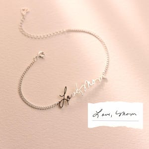 Handwriting Jewelry • Handwriting Bracelet • Signature Bracelet • Personalized Jewelry • Memorial Gift • Grandma Gift • Mom Gift • BH01 image 2