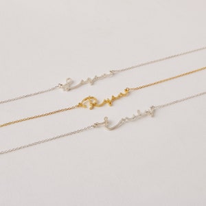 Personalized Name Necklace Script Name Necklace Minimalist Necklace Custom Name Necklace Bridesmaid Gift Gift For Mom NH02F66 image 4