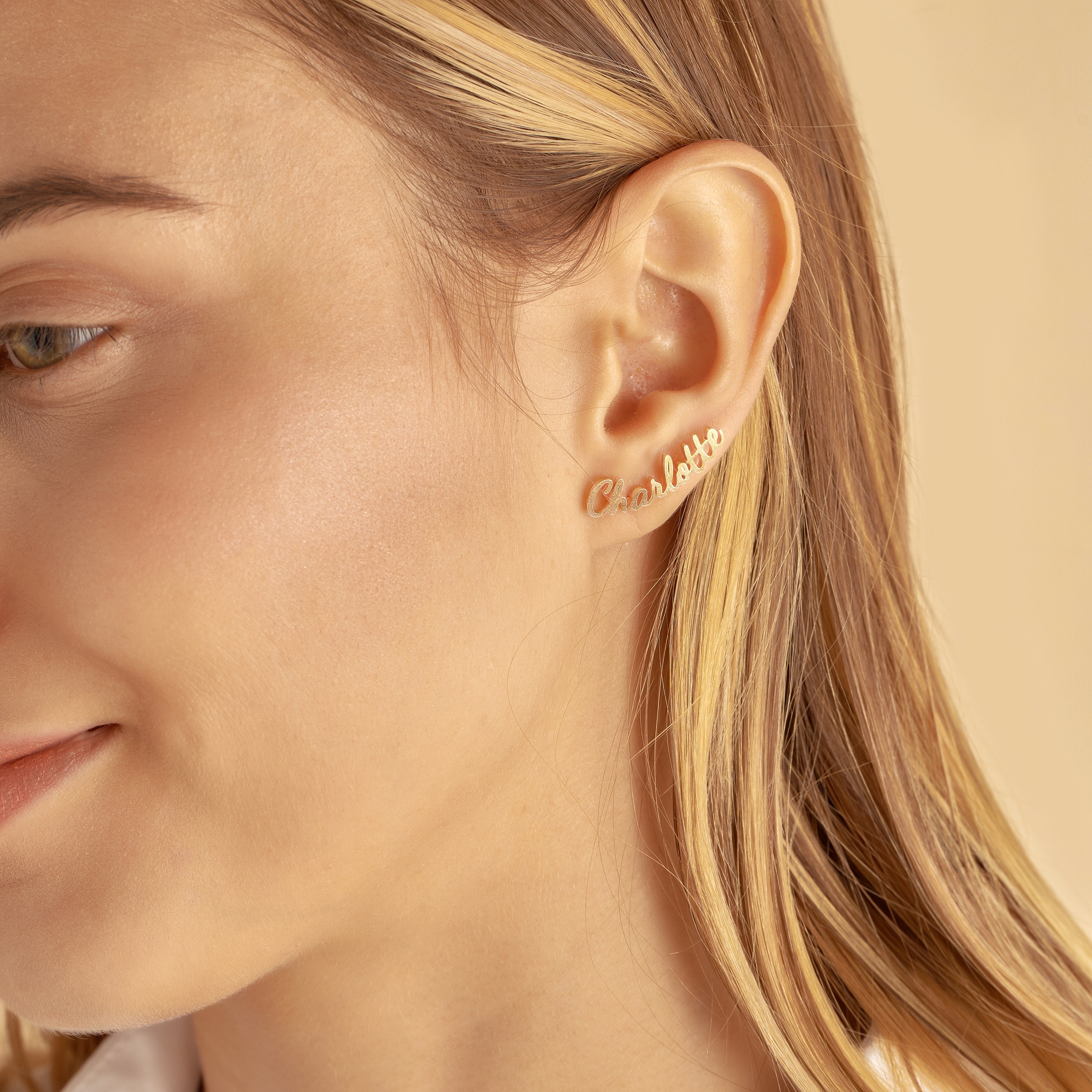 Custom Name Earrings Minimalist Earrings Personalized Name