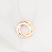 Custom Family Necklace • Personalized Linked Circle Necklace • Interlocking Ring Jewelry • Minimalist Eternity Jewelry • Mother Gift NM30F53 