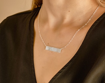 Custom Fingerprint Necklace • Actual Fingerprint Bar Necklace • Fingerprint Jewelry • Wedding Gift for Her • Personalized Gift • NM22