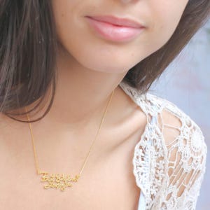 Handwriting Necklace • Personalized Signature Jewelry in Sterling Silver • Memorial Jewelry • Custom Anniversary Gift • Gift For Her • NH01 image 2
