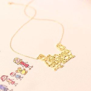 Children's Drawing Necklace Kid's Art Necklace Personalized Sterling Silver Necklace Child Artwork Gift for Mom and Grandma NH01 image 5