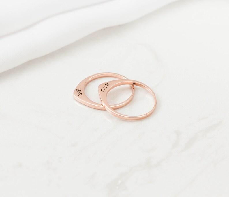 Custom TearDrop Ring \u2022 Personalized Stacking Ring \u2022 Custom Minimalist Ring \u2022 Memorial TearDrop Ring \u2022 Initial Ring \u2022 MOTHER/'S GIFT \u2022 RM36F41