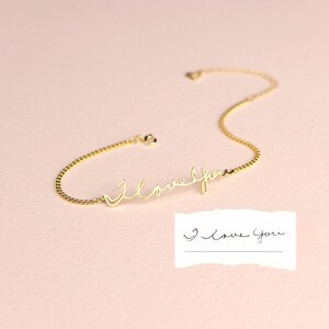 Handwriting Jewelry • Handwriting Bracelet • Signature Bracelet • Personalized Jewelry • Memorial Gift • Grandma Gift • Mom Gift • BH01 image 4
