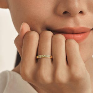 Custom Engraved Fingerprint Ring • Fingerprint Jewelry • Dainty Ring • Personalized Memorial Jewelry • Anniversary Gift for Wife • RM22F93