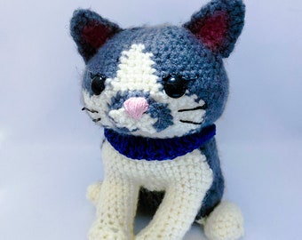 Handmade Crocheted Cat - Adorable Whiskered Charm!