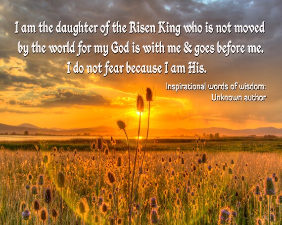 Gift For Daughter Daughter Of The King Print Life Quote Etsy