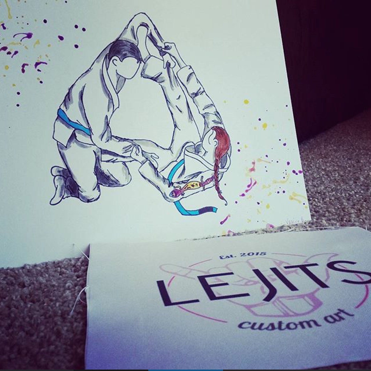 Custom Jiu Jitsu Painting Etsy