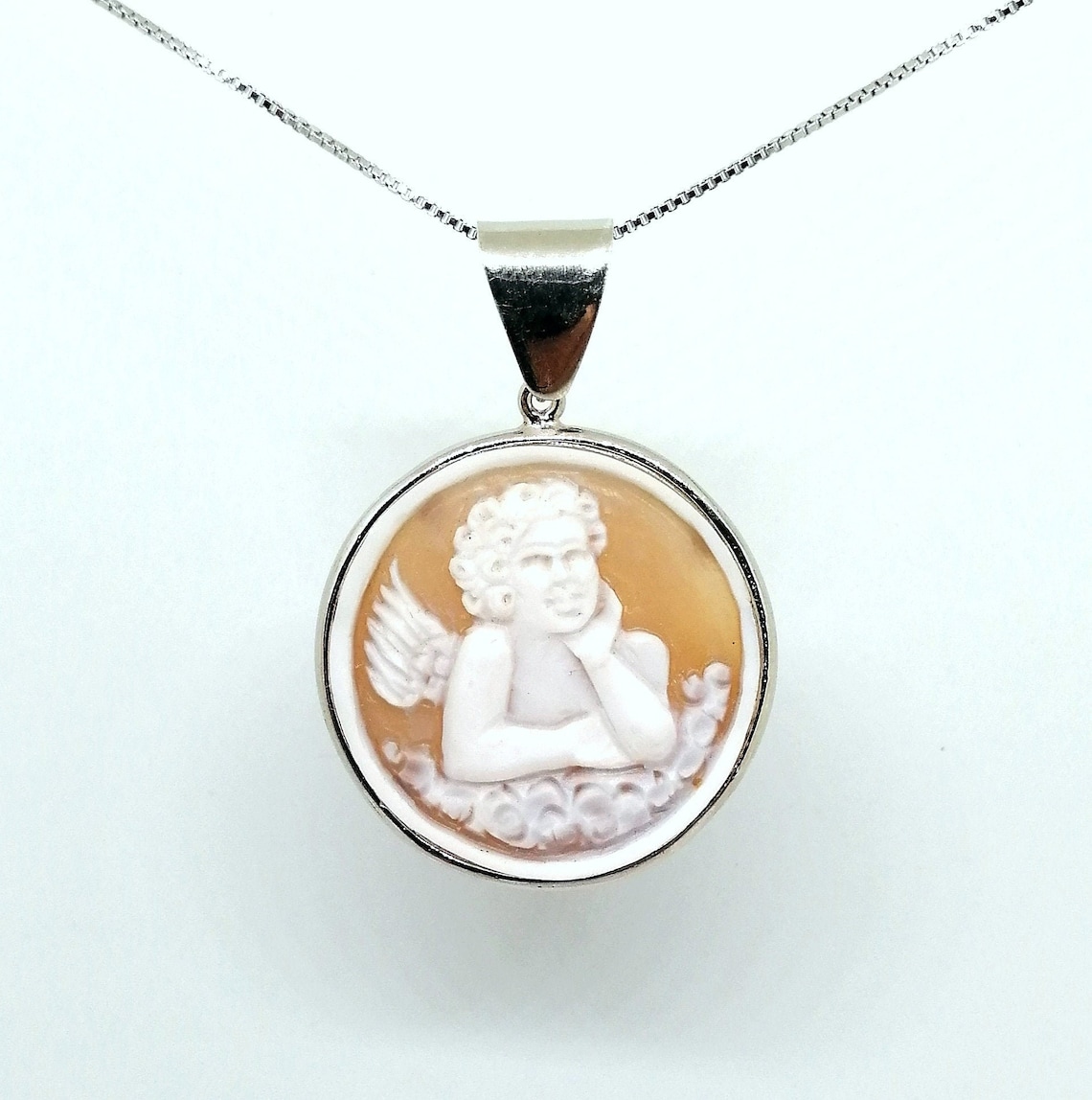 Angel Cameo Pendant With 925 Silver Setting Etsy UK
