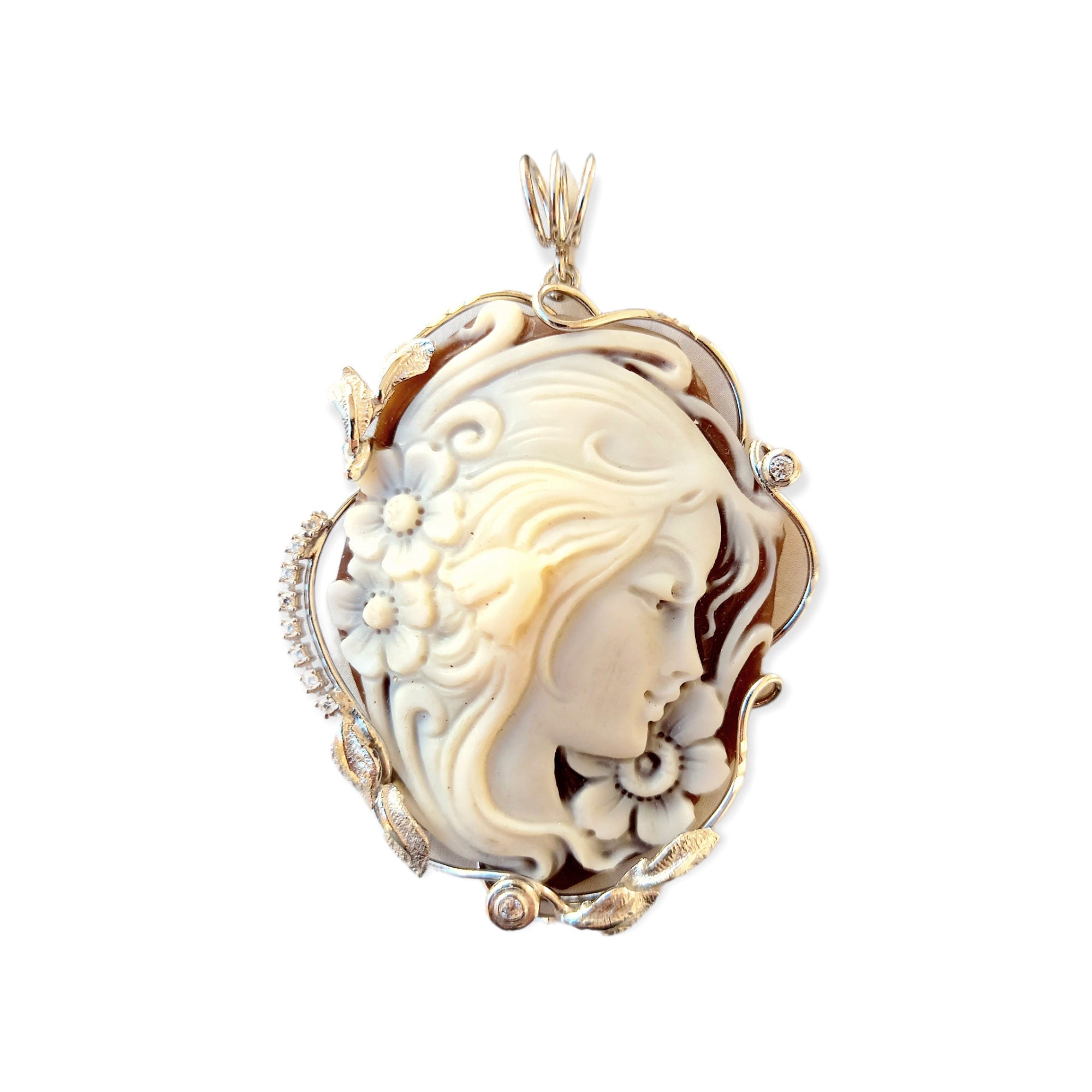 Cameo Face Real Shell Necklace Silver Buy Factory Prices
