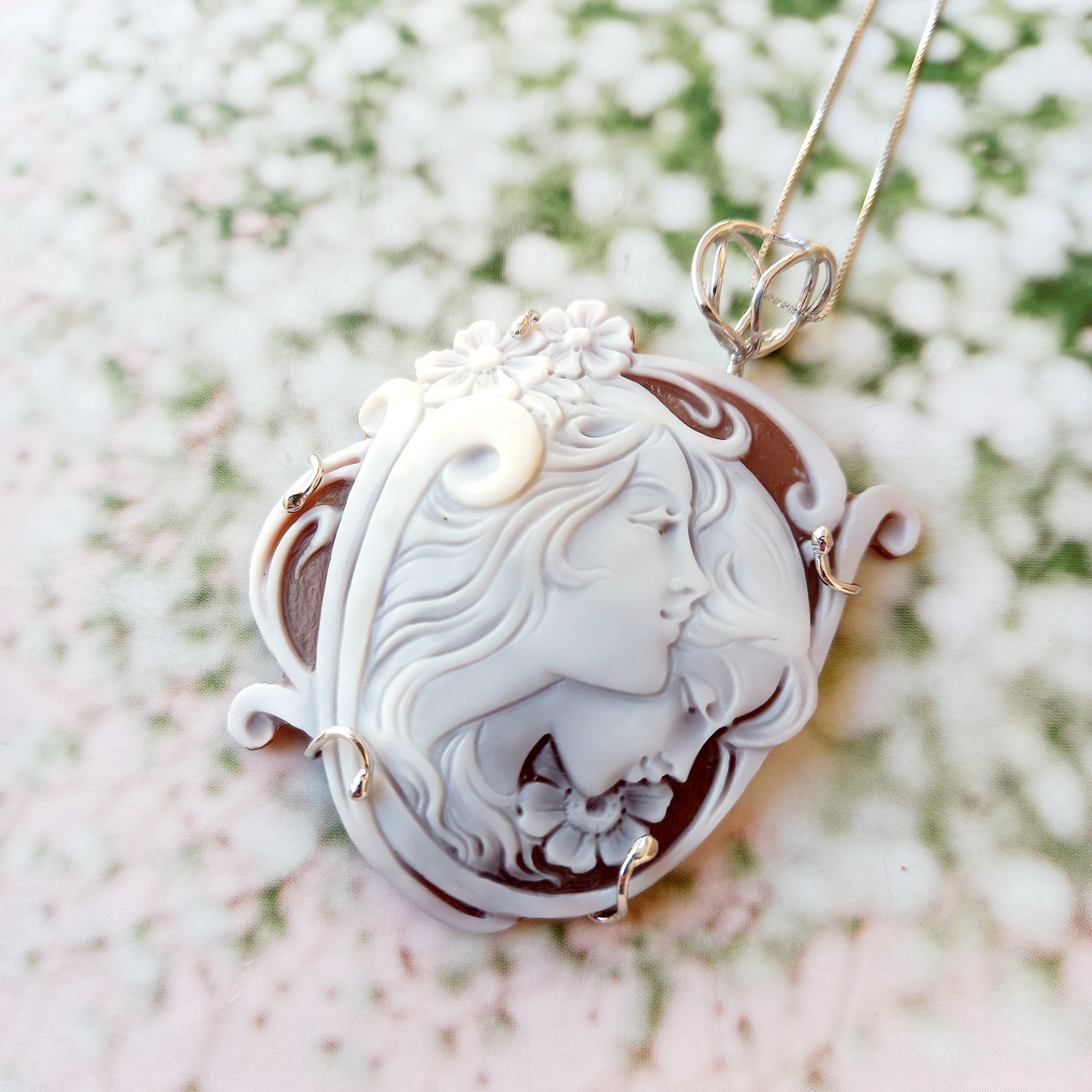 Pendant With Hand Engraved Cameo - Etsy