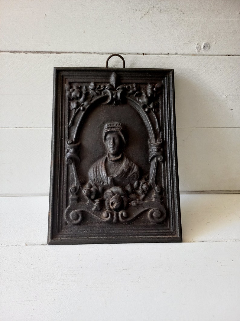 French Antique Cast Iron Wall Decor Rustic Wall Hanging Etsy