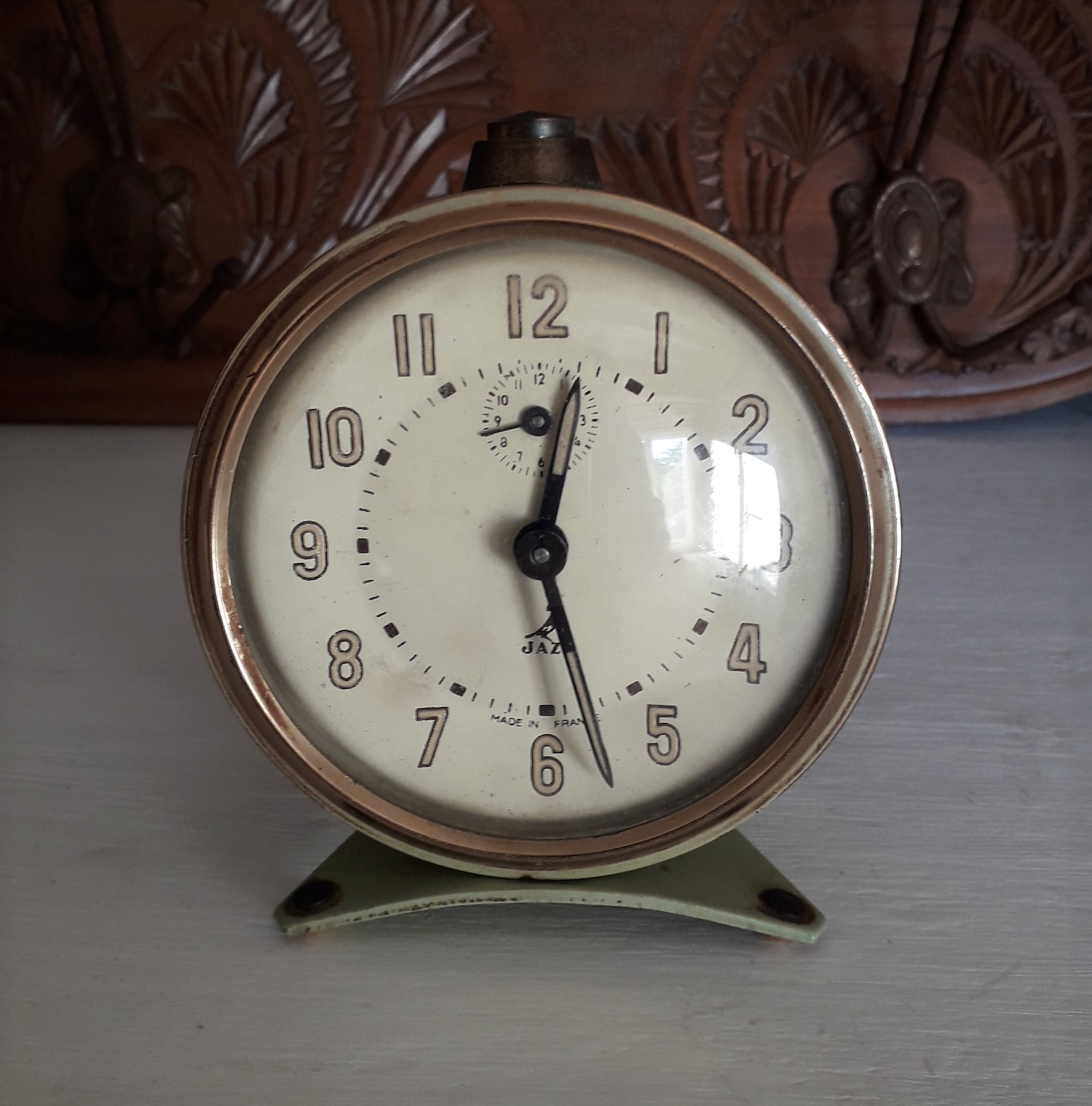 French Vintage Jaz Alarm Clock Etsy