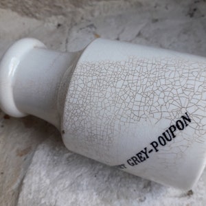 Kleiner französischer Antiker Weißer Eisenstein Senf Topf für | Etsy