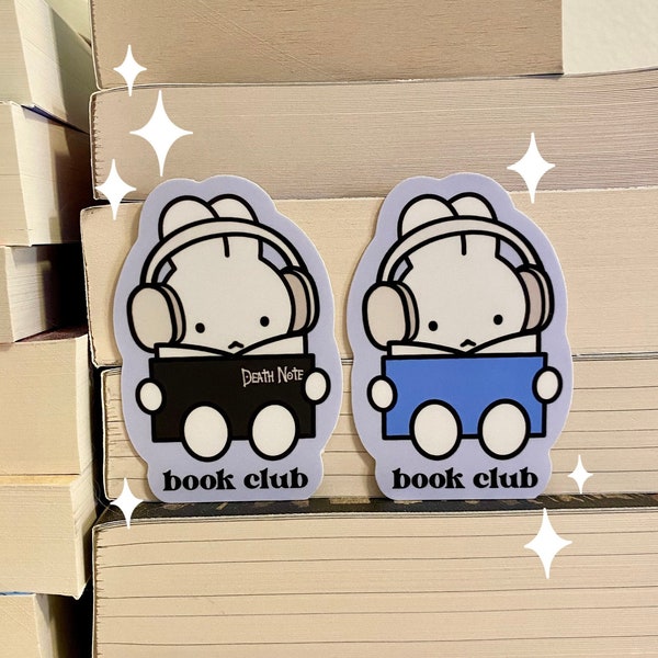 Bunny Book Club (UPDATED VERSION) | Waterproof Vinyl Diecut Sticker