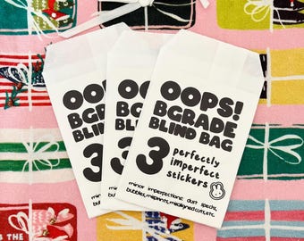 Oops B-grade Mystery Blind Bag (3 imperfect stickers) | Waterproof Vinyl Stickers