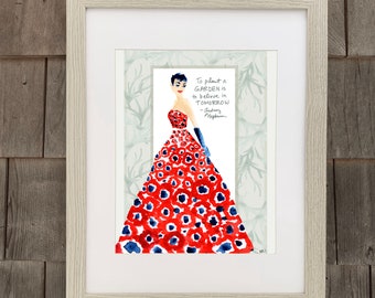 Audrey, impression mat (cadre non inclus)